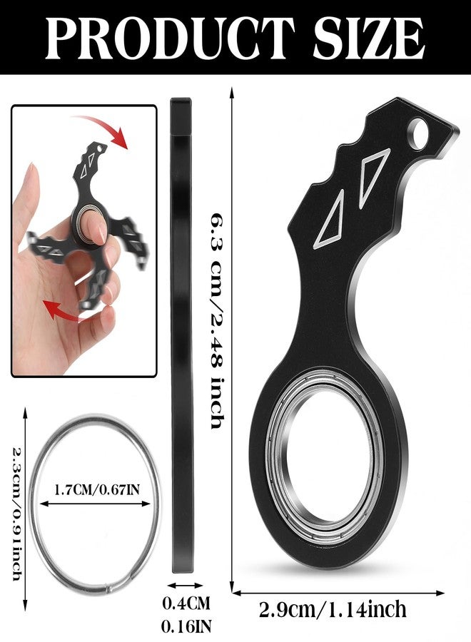 Tyqour Spinner Keychain Fidget Keychain for Adults Portable Keyring Spinner Toy for Teens Adults - Image 2